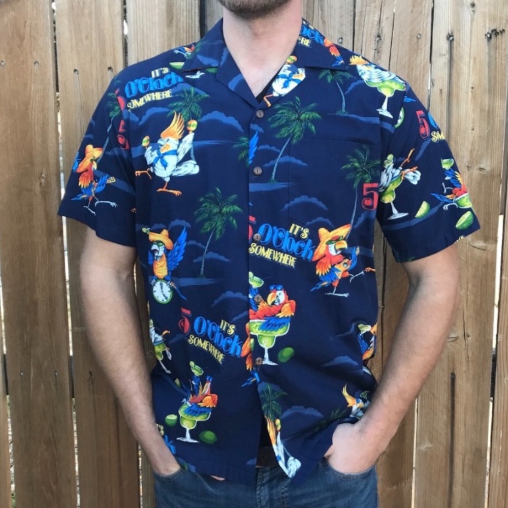 Jimmy Buffet 5 o-clock Hawaiian shirt NEW!